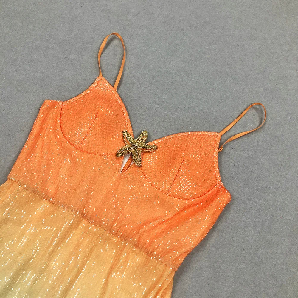 Marin - Ombre Starfish Midi Dress
