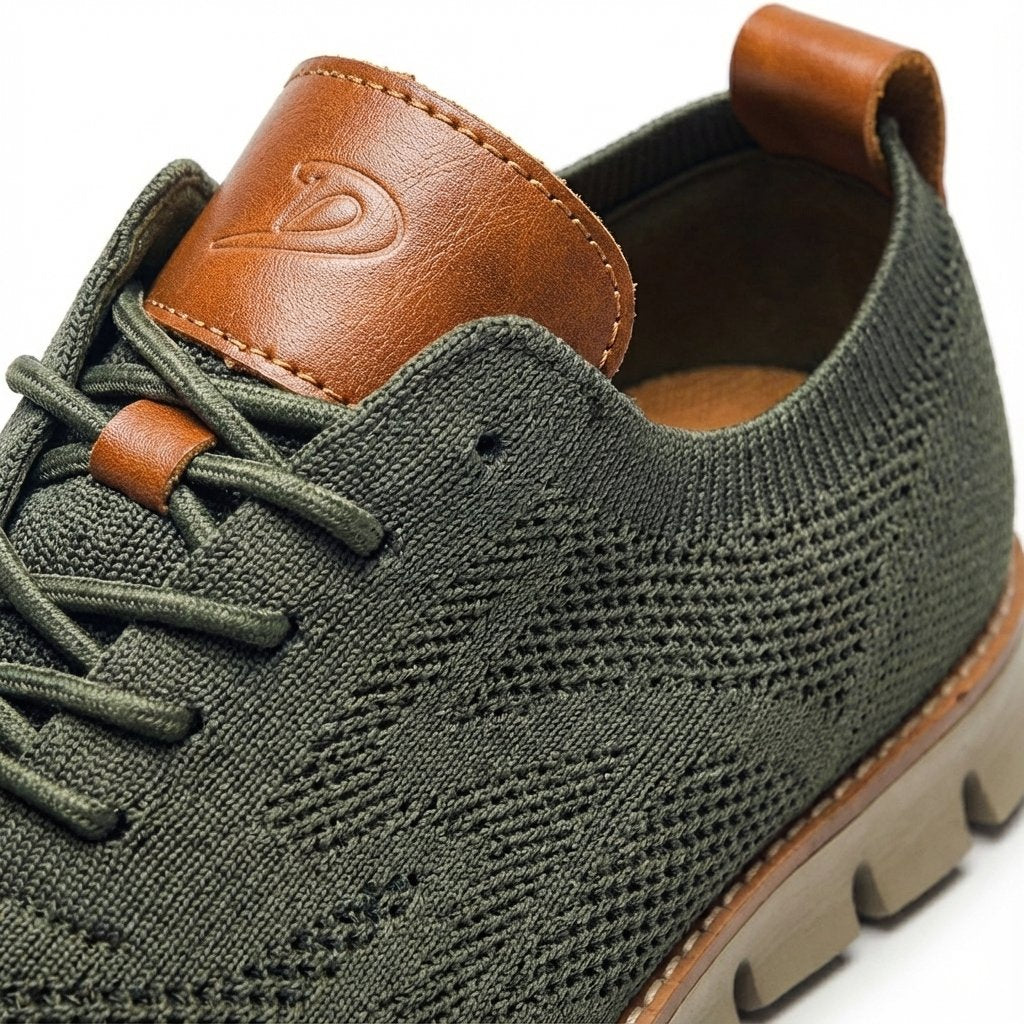 Men's Breathable Knit Lace-Up Casual Trainers