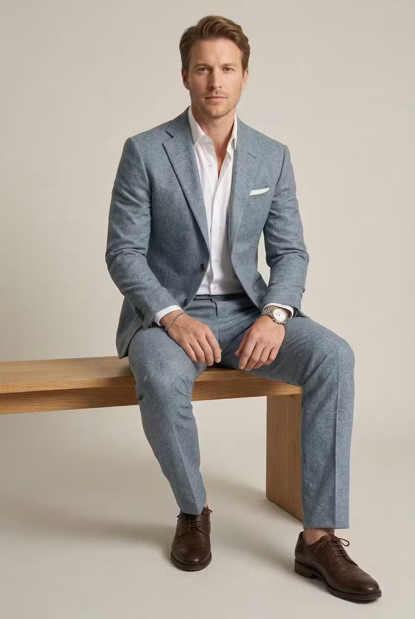 Men's Slim-Fit Two-Piece Nylon Blend Formal Suit