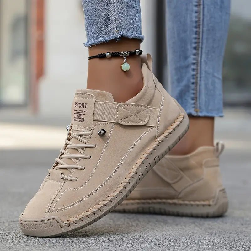 Men's Wide-Fit Orthopedic Arch-Support Leather Trainers - Beige (Almost sold out!)