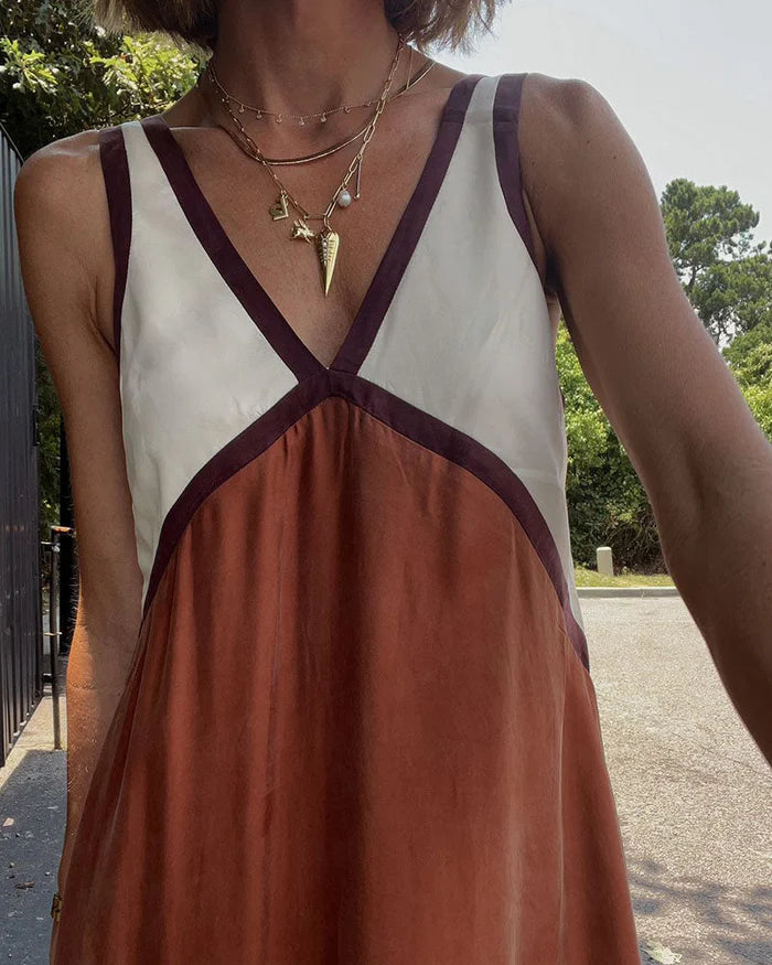 Molly - Chic Colorblock Midi Dress