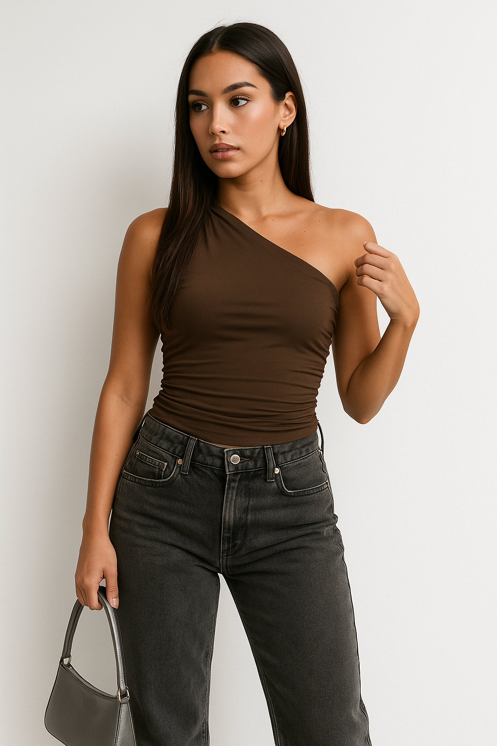 Raya - Asymmetric One-Shoulder Crop Top