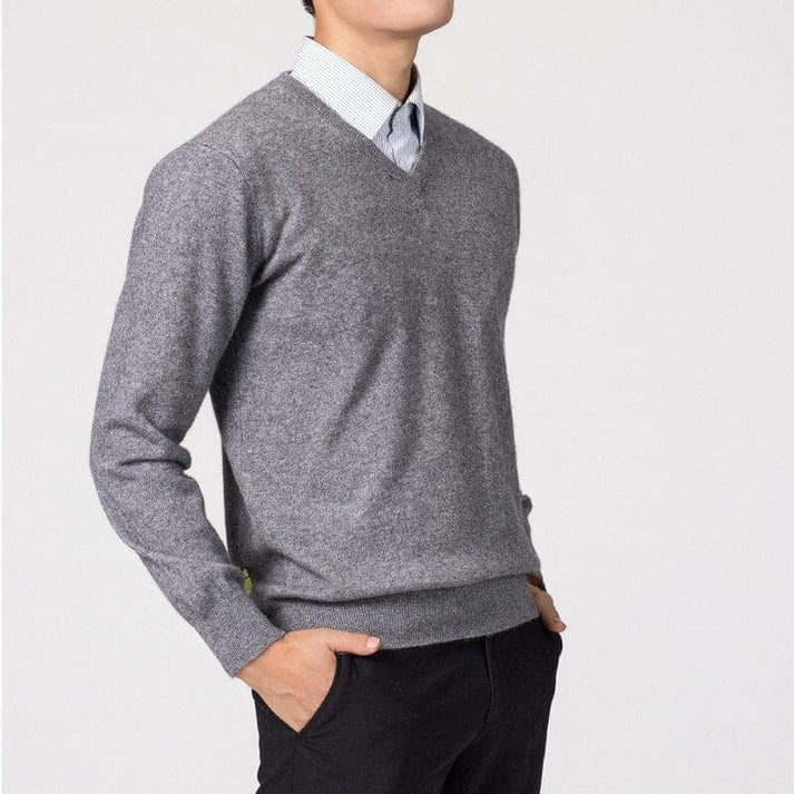 Men’s Classic V-Neck Sweater - Refined Everyday Knit