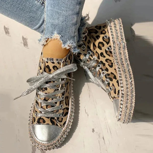 Sabrina – Leopard Print Platform Sneakers