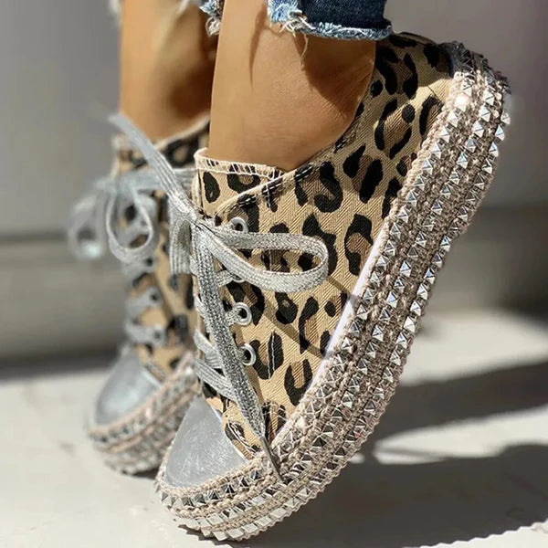Sabrina – Leopard Print Platform Sneakers