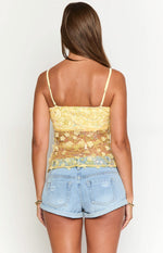 Sunshine Bloom - Strapless Crop Top