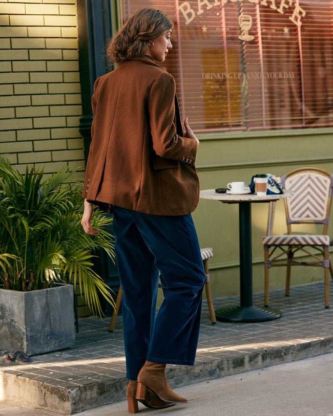 Single-Breasted Tailored Blazer - Classic Lapel Jacket