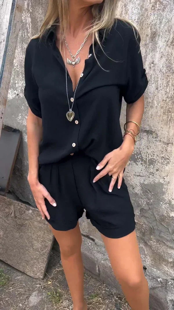 Ursula - Linen Shirt & Trousers Set