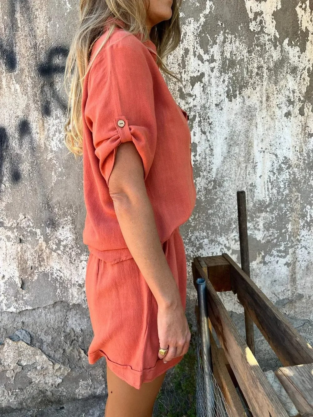 Ursula - Linen Shirt & Trousers Set