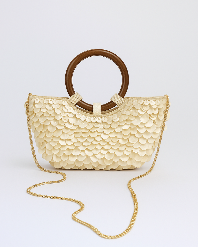 Maribel - Scallop Shell Textured Tote