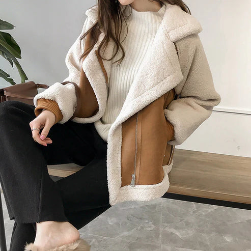 Women’s Longline Suede Winter Coat