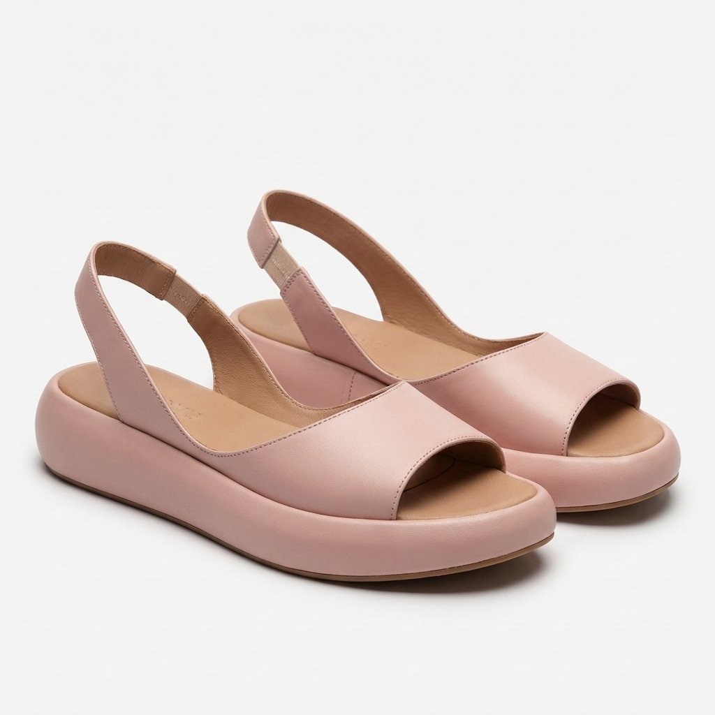 Women's Open-Toe Slingback Platform Wedge Sandals - Rosa