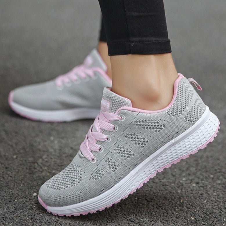 Women's Orthopedic Arch-Support Breathable Mesh Lace-Up Trainers