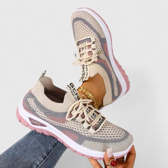 Women's Orthopedic Arch-Support Breathable Mesh Lace-Up Trainers