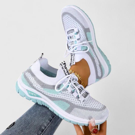 Women's Orthopedic Arch-Support Breathable Mesh Lace-Up Trainers