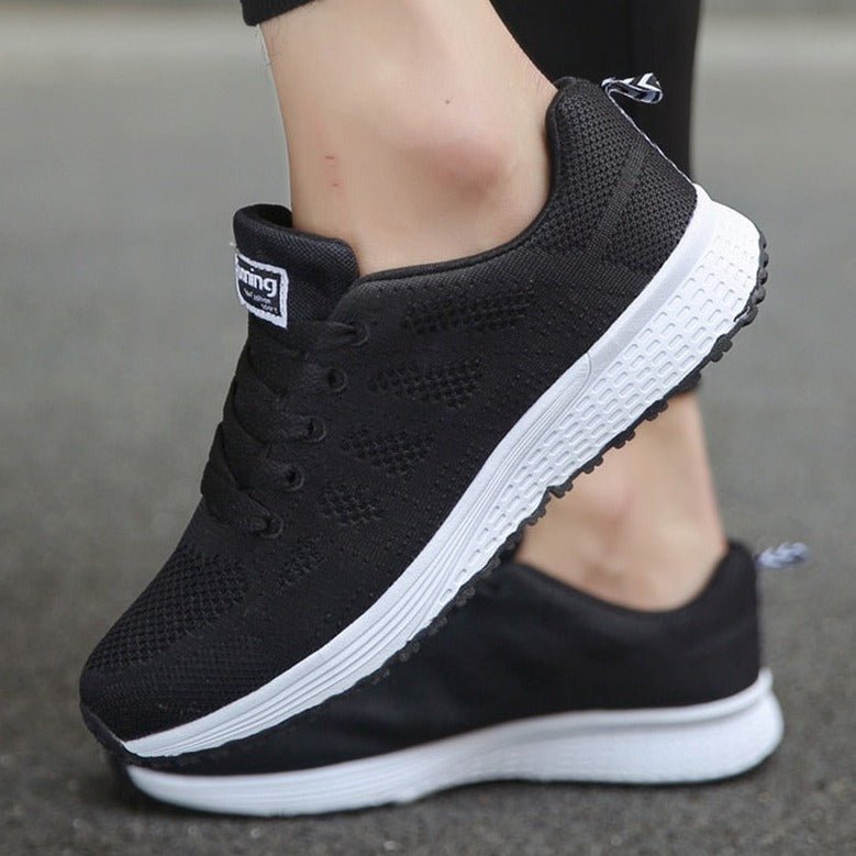Women's Orthopedic Arch-Support Breathable Mesh Lace-Up Trainers