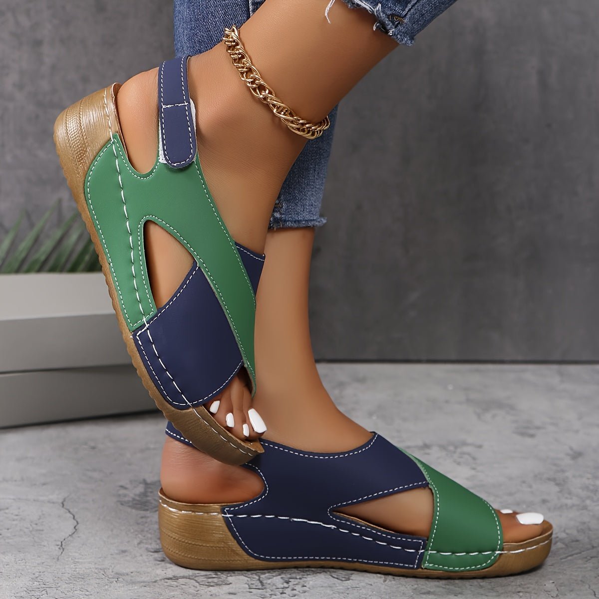 Women's Orthopedic Crossover-Strap Wedge Sandals