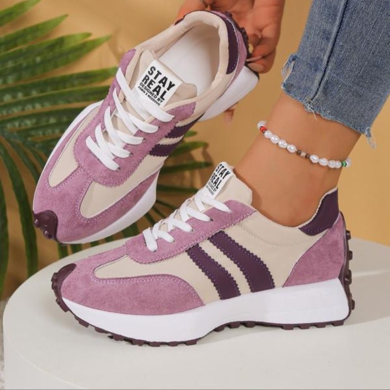 Women's Retro Platform Chunky Lace-Up Trainers