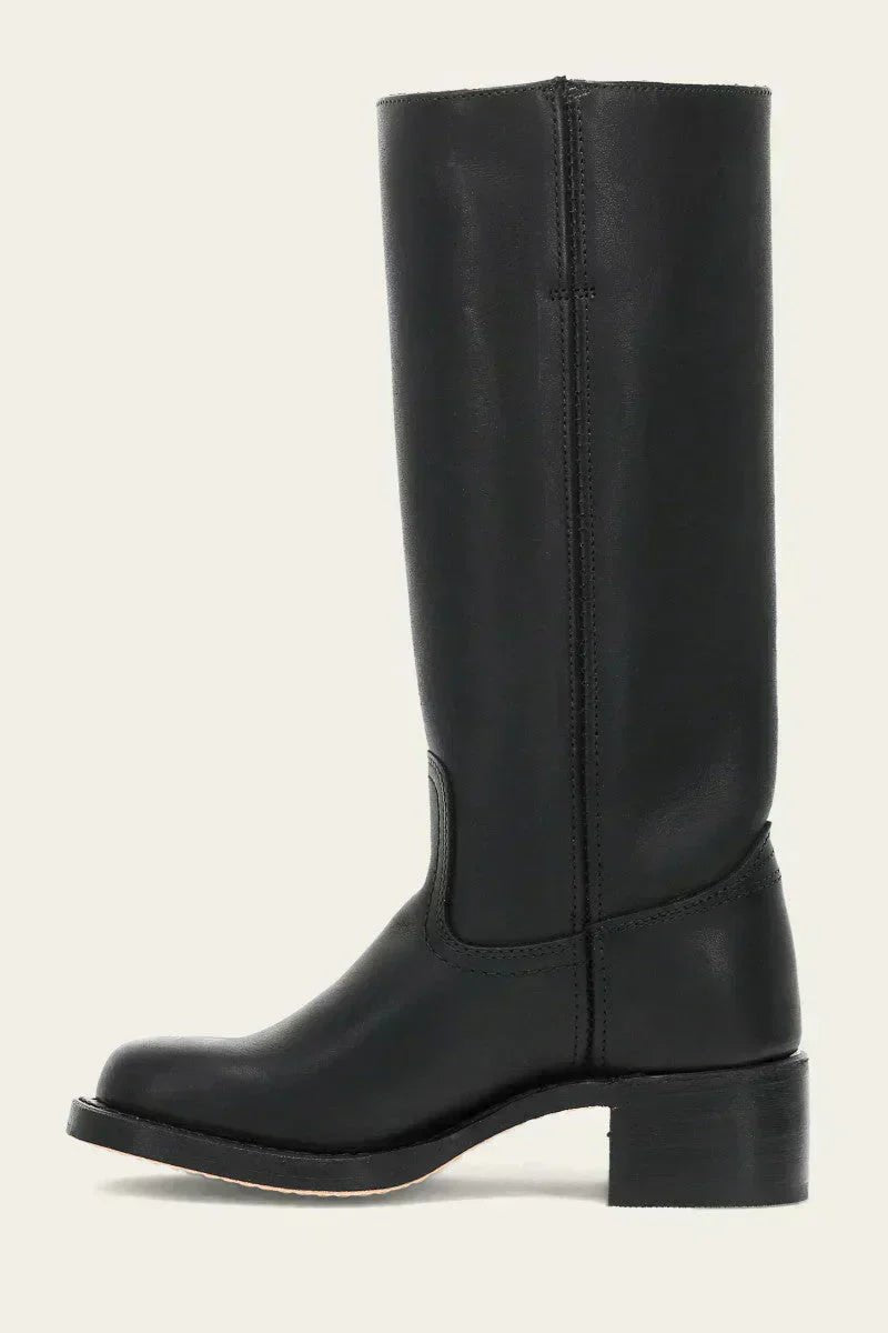 Women's Slim-Fit Leather Knee-High Block-Heel Boots