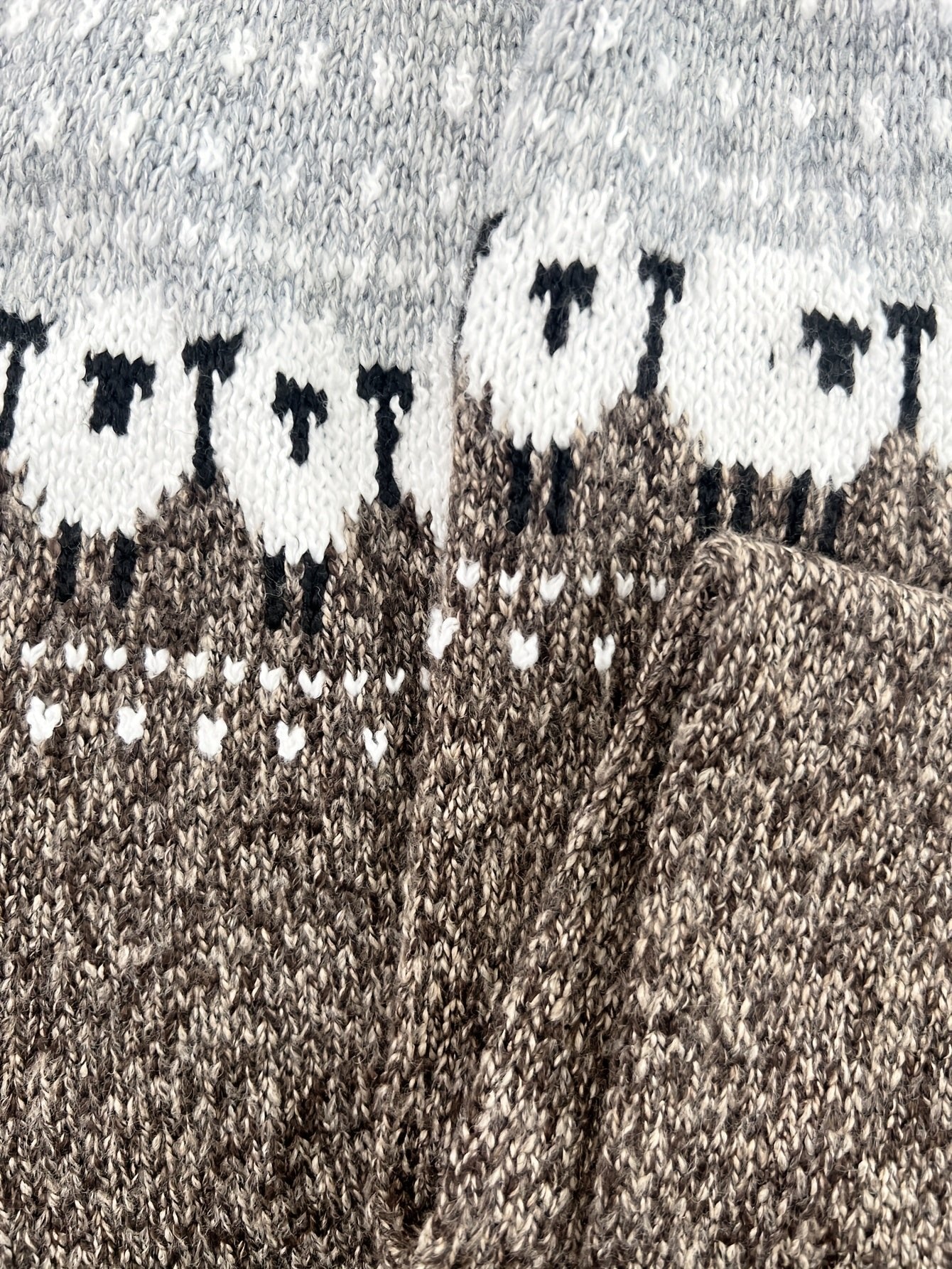 Women's Thick-Knit Sheep Jacquard Fair Isle Jumper