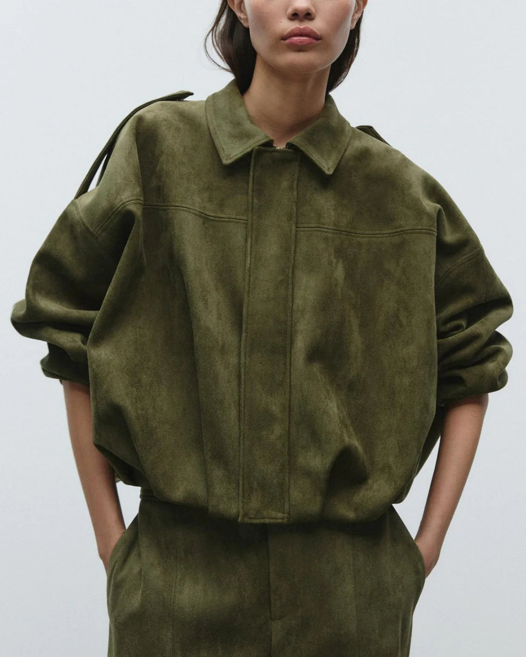 Women’s Oversized Long Sleeve Jacket | Relaxed Fit Casual Outerwear