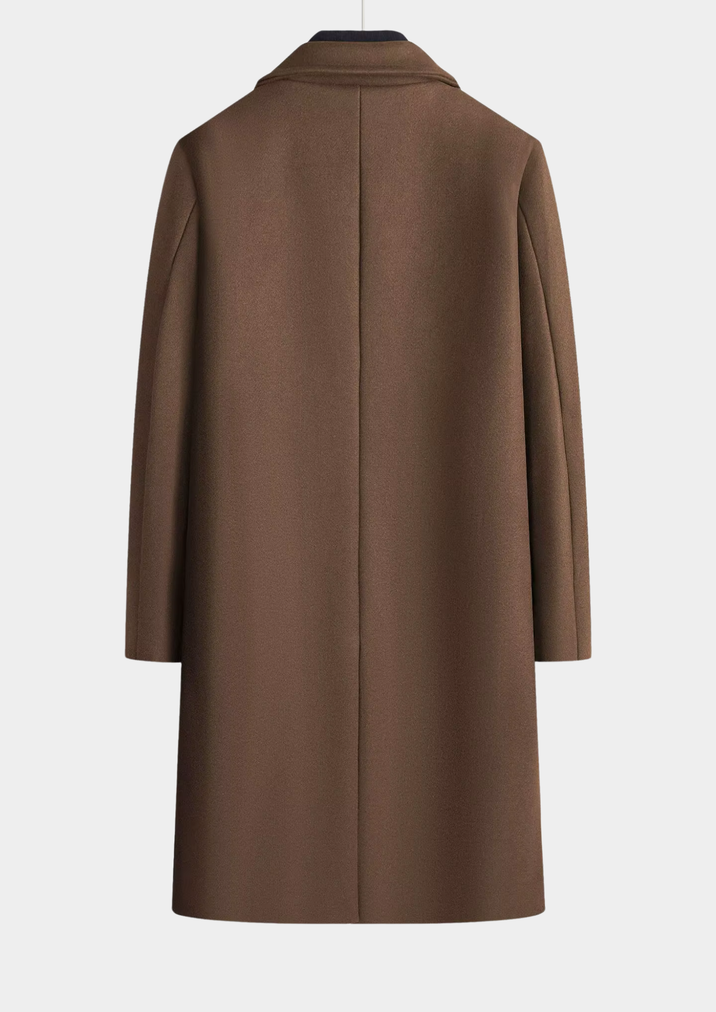 Men’s Double-Breasted Overcoat - Classic Long Lapel Coat