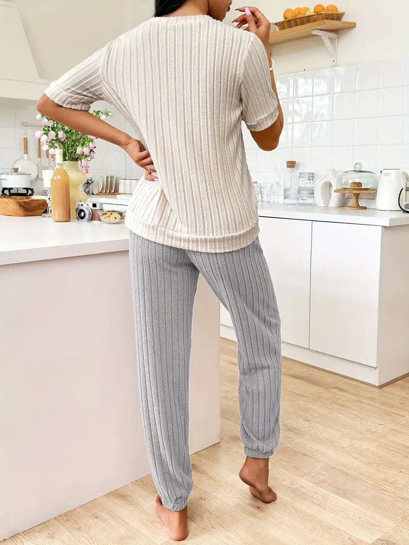Women's Amore Ribbed Loungewear Set