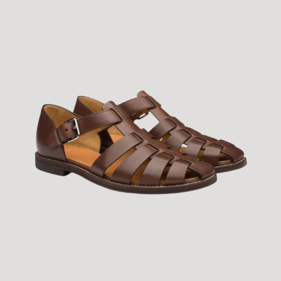 Women's Leather Fisherman Flat Sandals