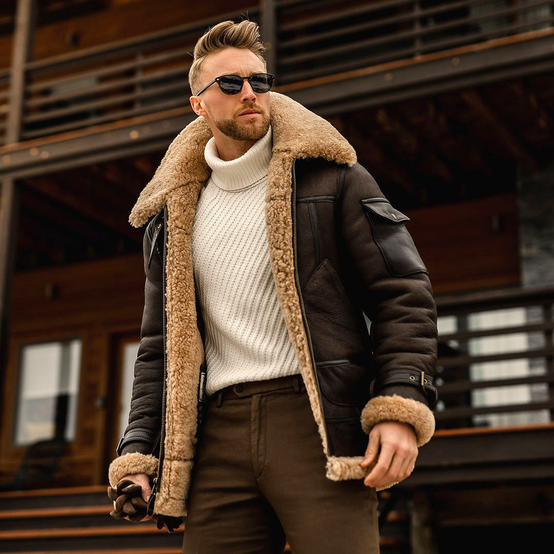 Men’s Shearling Aviator Jacket