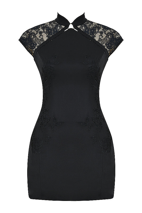 Midnight Magnolia Mini Dress