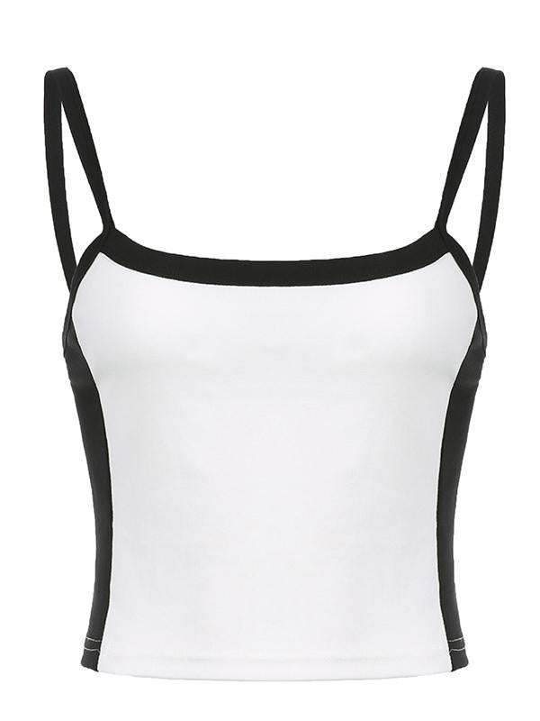 Women’s Vintage Crop Cami Top - Contrast Stripe