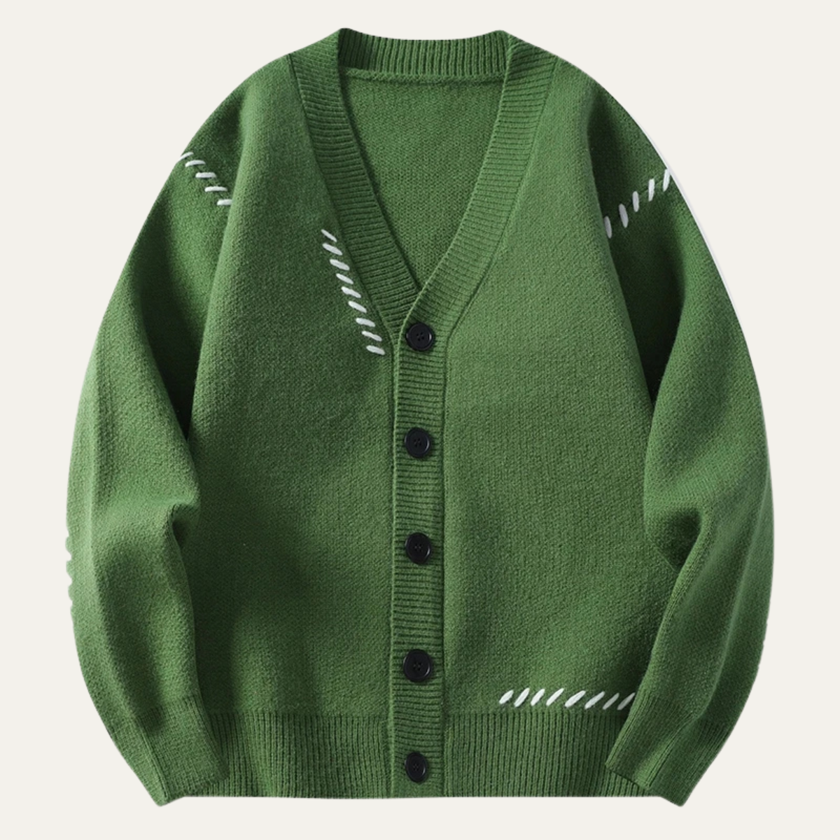 Men’s Casual Button-Up V-Neck Knit Cardigan