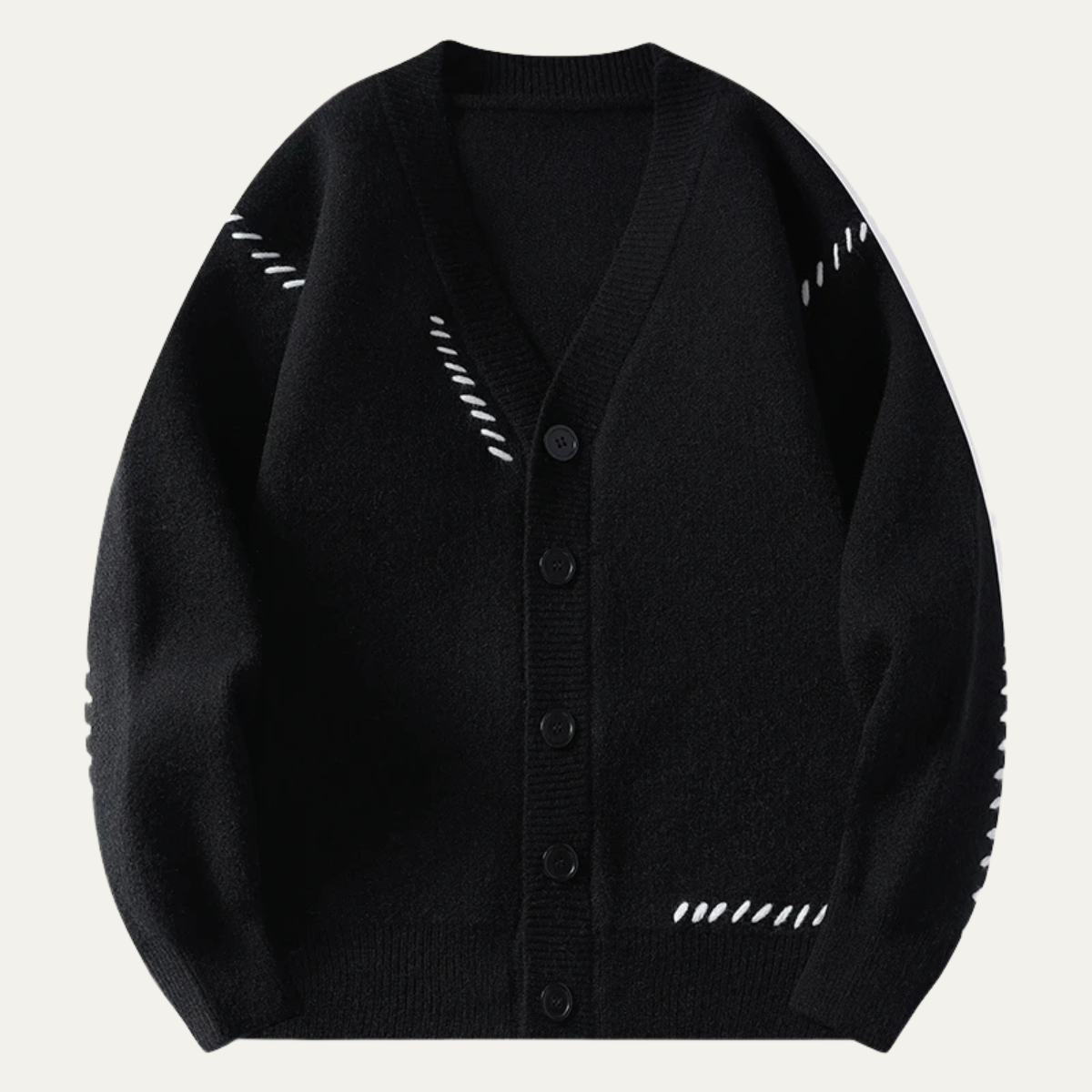 Men’s Casual Button-Up V-Neck Knit Cardigan