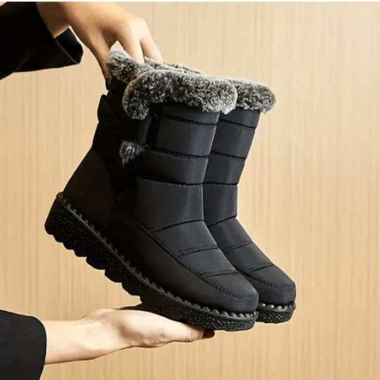 Women’s Cozy Winter Boots -  Waterproof Non-Slip Ankle Boots