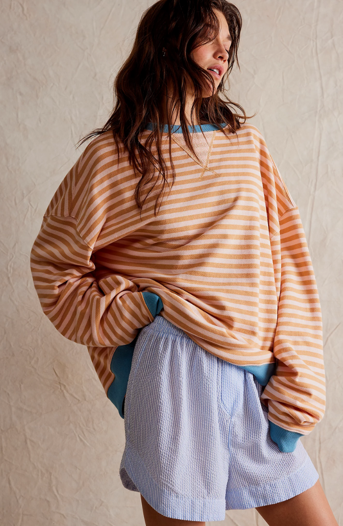 Olivia | Women Spring Striped Crewneck Sweater