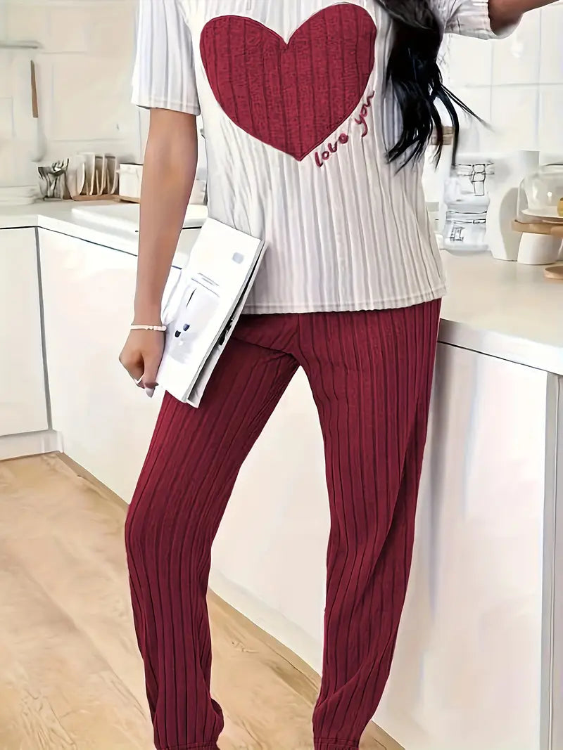 Women's Amore Ribbed Loungewear Set