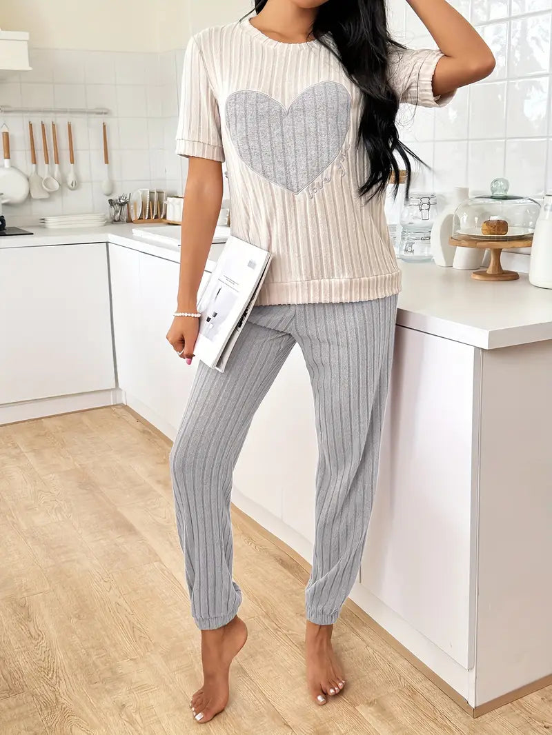 Women's Amore Ribbed Loungewear Set