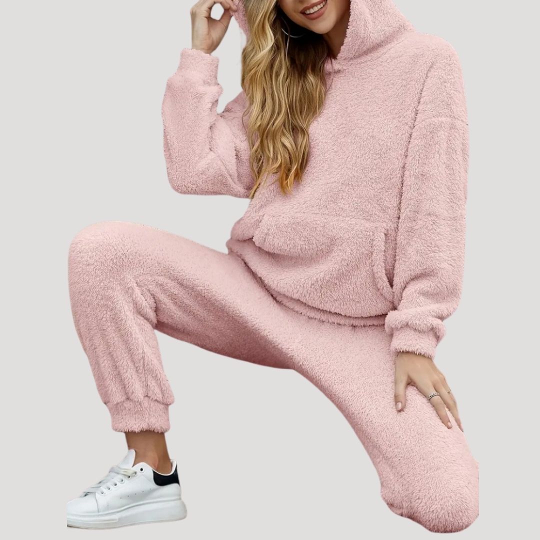 Women’s Cozy Winter Fleece Loungewear Tracksuit Set