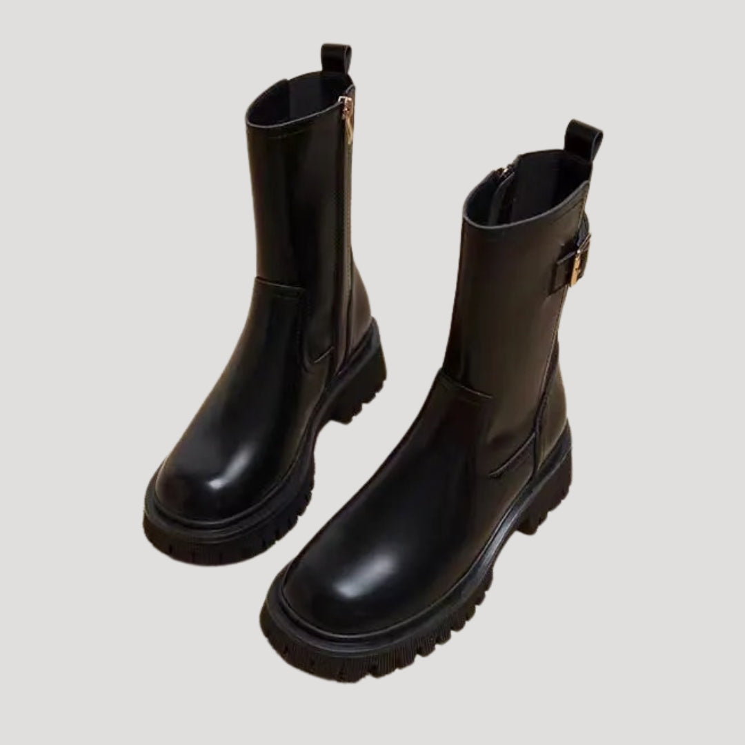Women's Spring Chunky Mid-Calf Boots