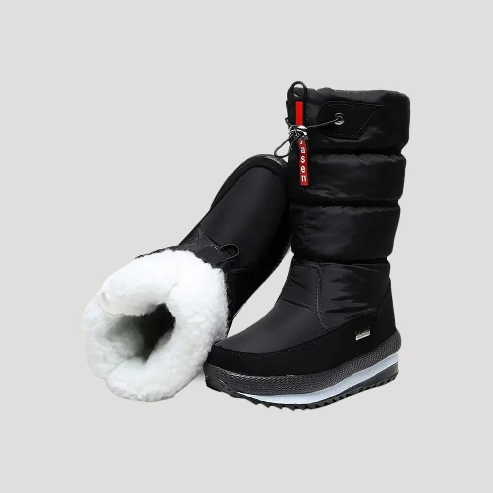 Women’s Waterproof Puffer Snow Boots - Warm Winter Anti-Slip Ankle Boots
