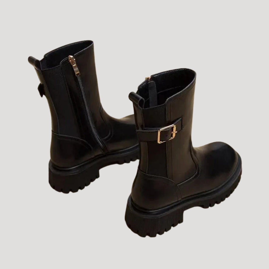 Women's Spring Chunky Mid-Calf Boots