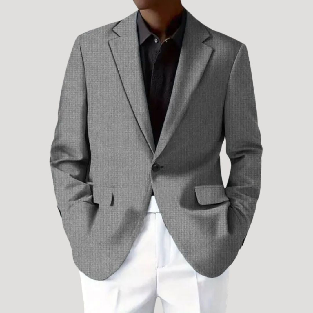 Men’s Textured Tailored Casual Blazer