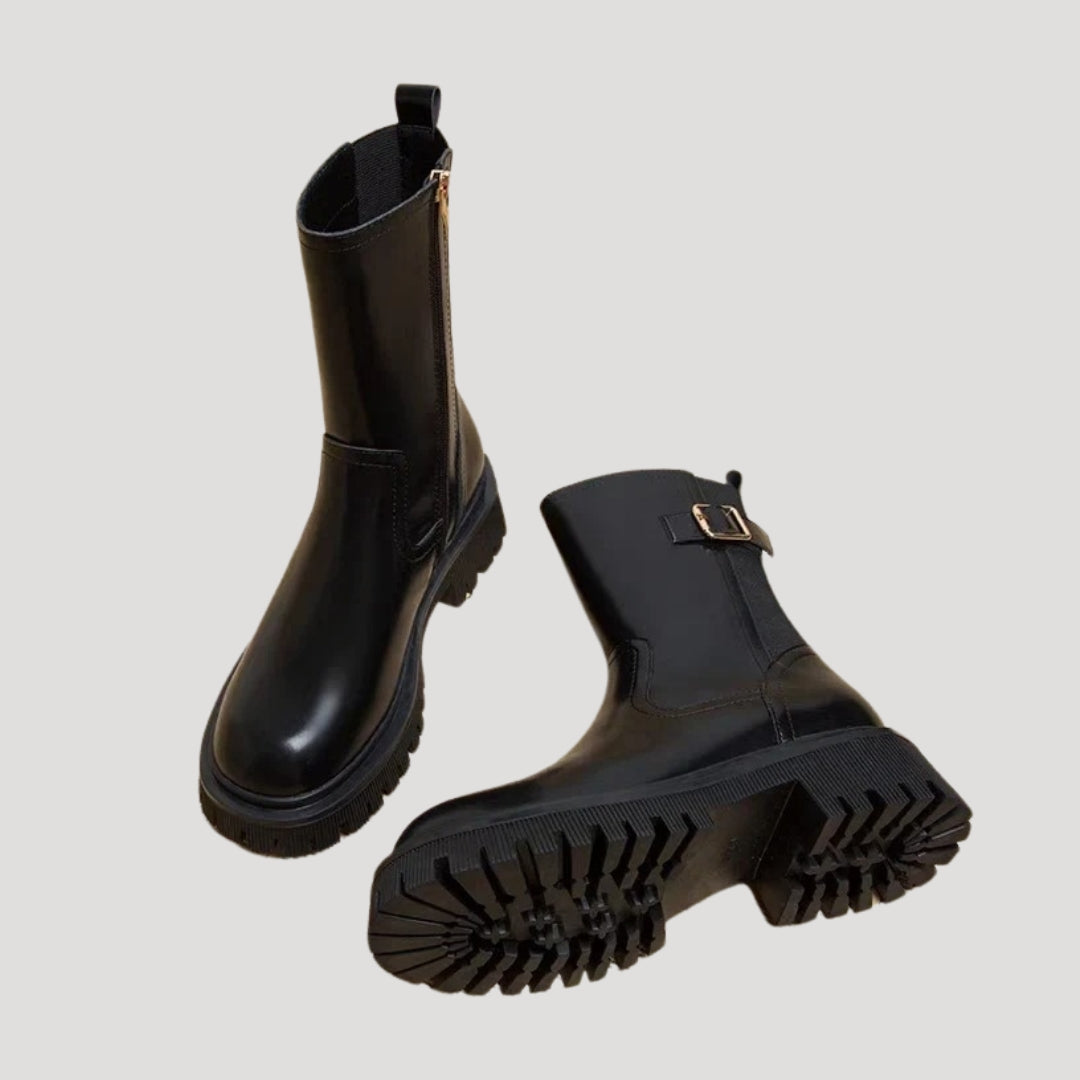 Women's Spring Chunky Mid-Calf Boots