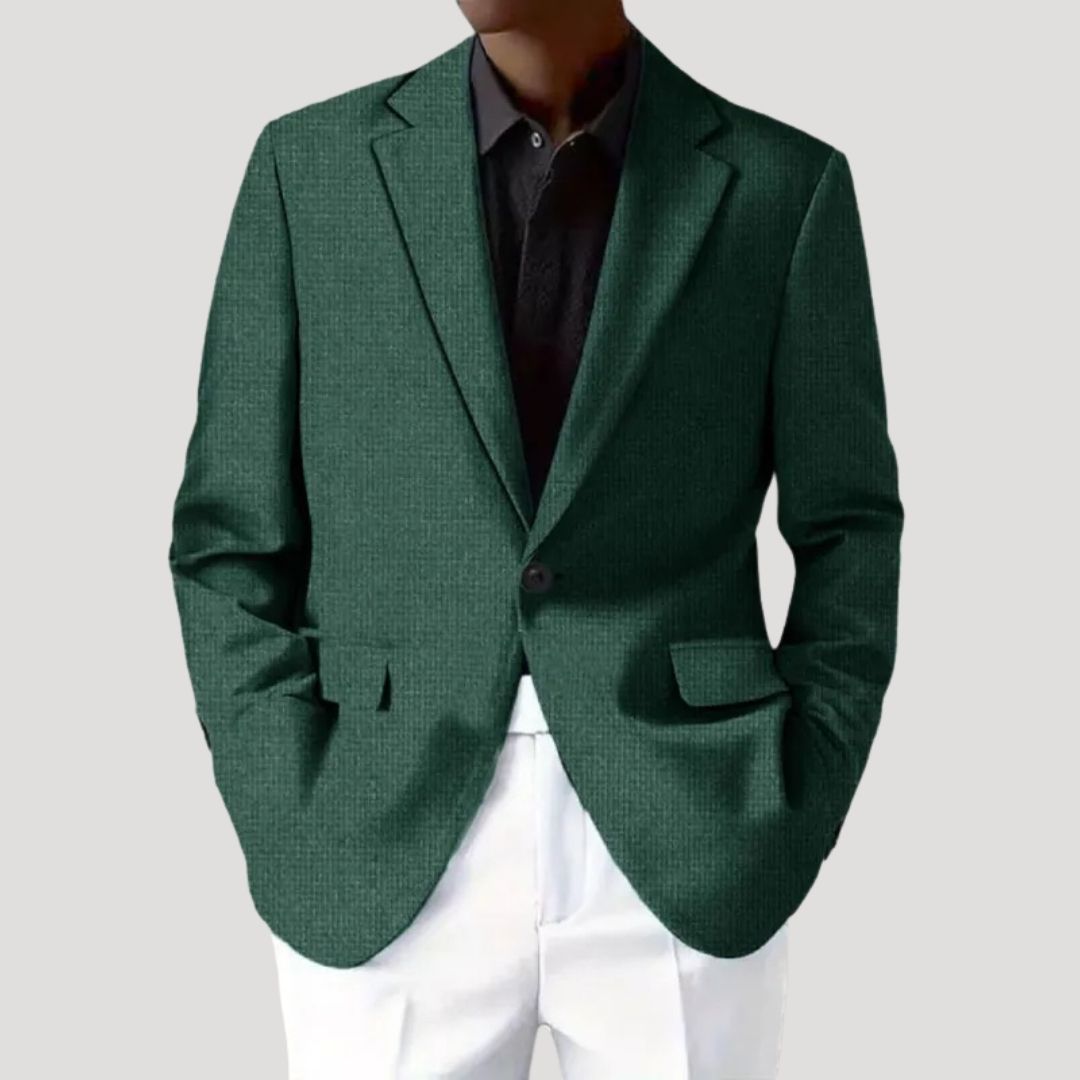 Men’s Textured Tailored Casual Blazer