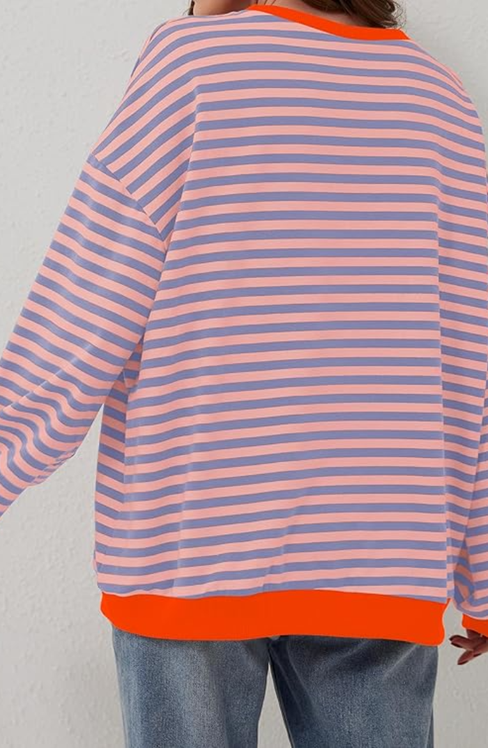 Olivia | Women Spring Striped Crewneck Sweater