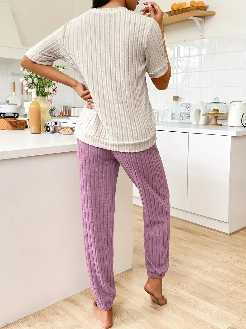 Women's Amore Ribbed Loungewear Set