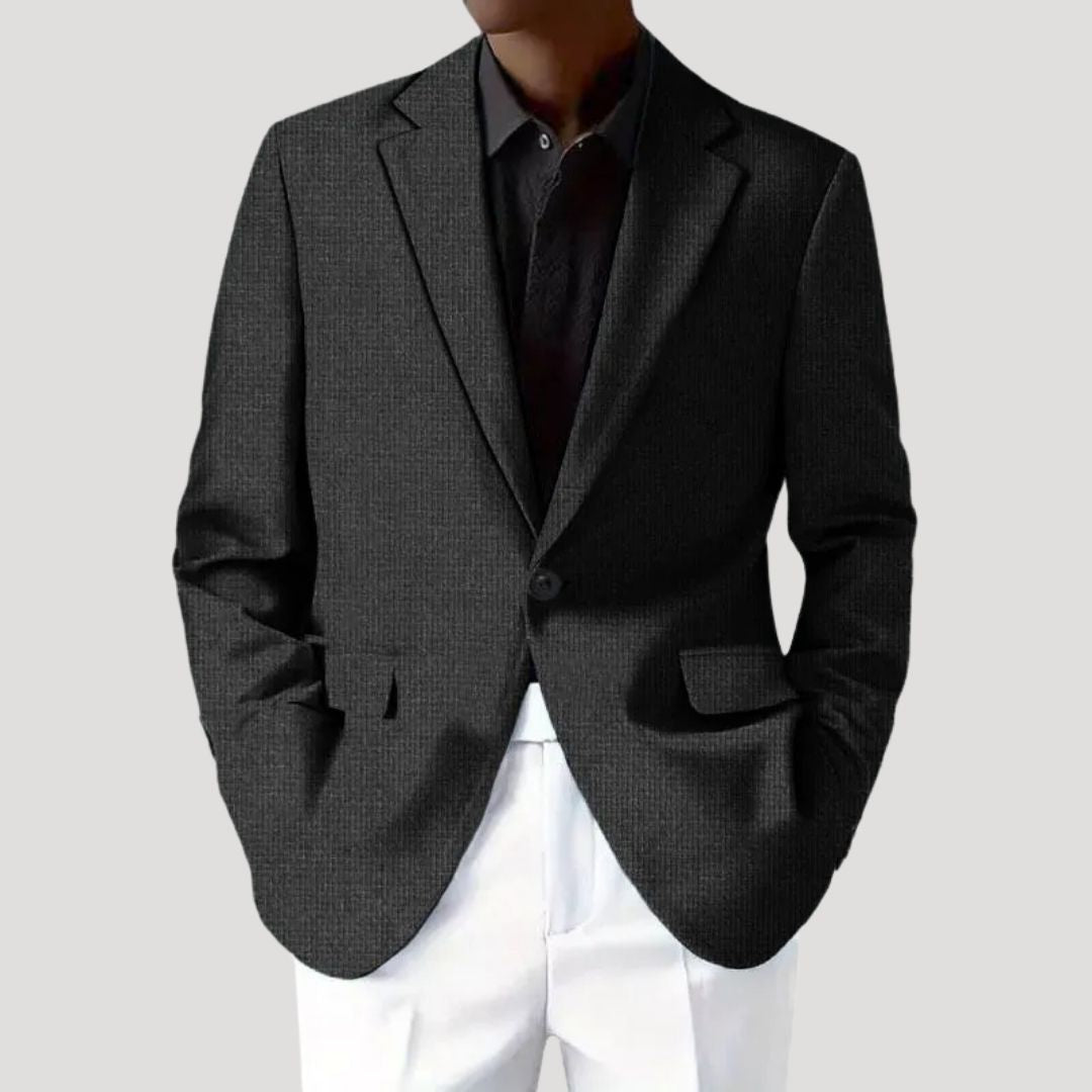 Men’s Textured Tailored Casual Blazer