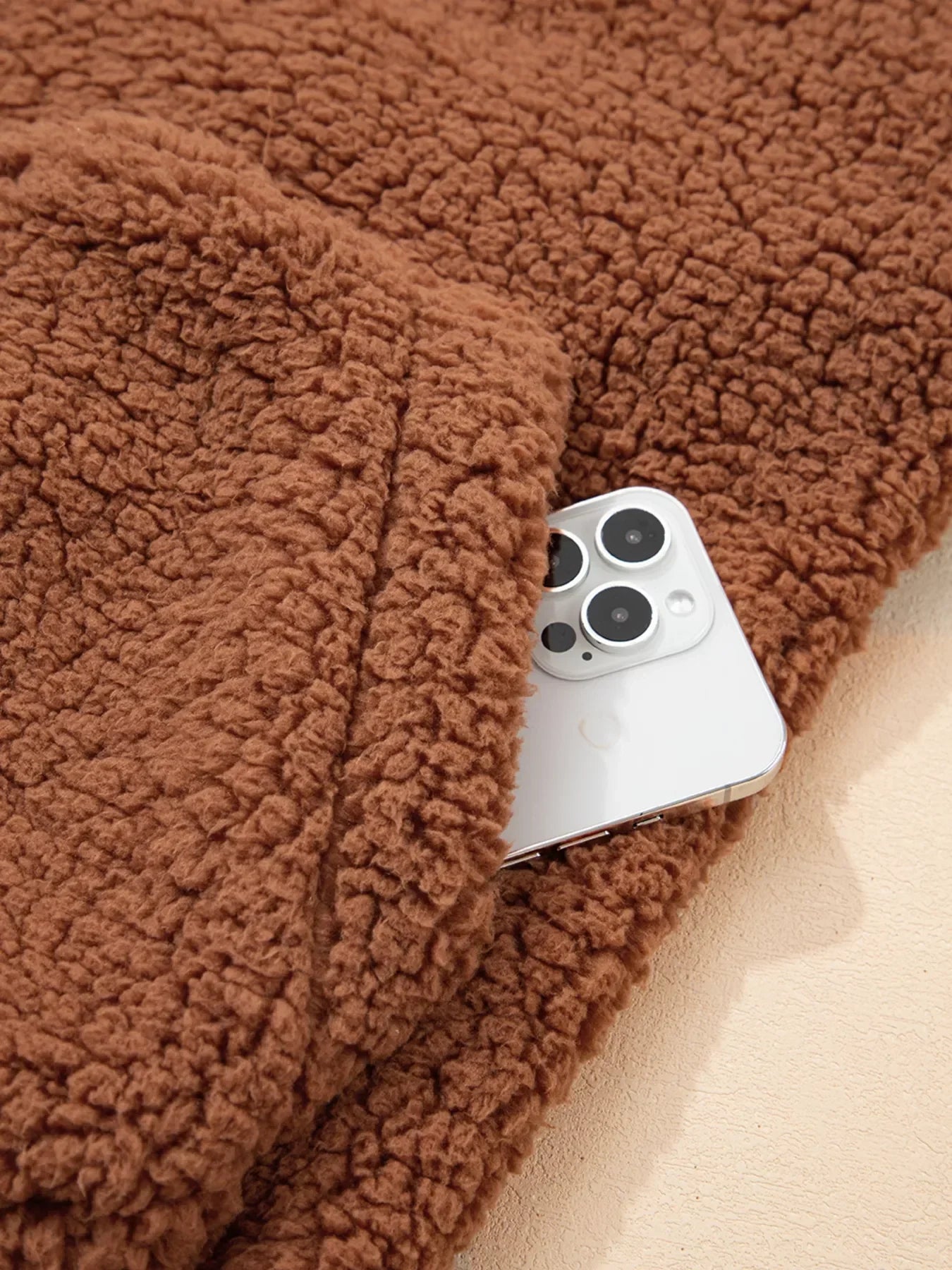 Marjorie Women’s Relaxed Fit Zip-Up Teddy Jacket