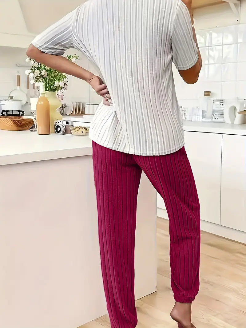 Women's Amore Ribbed Loungewear Set