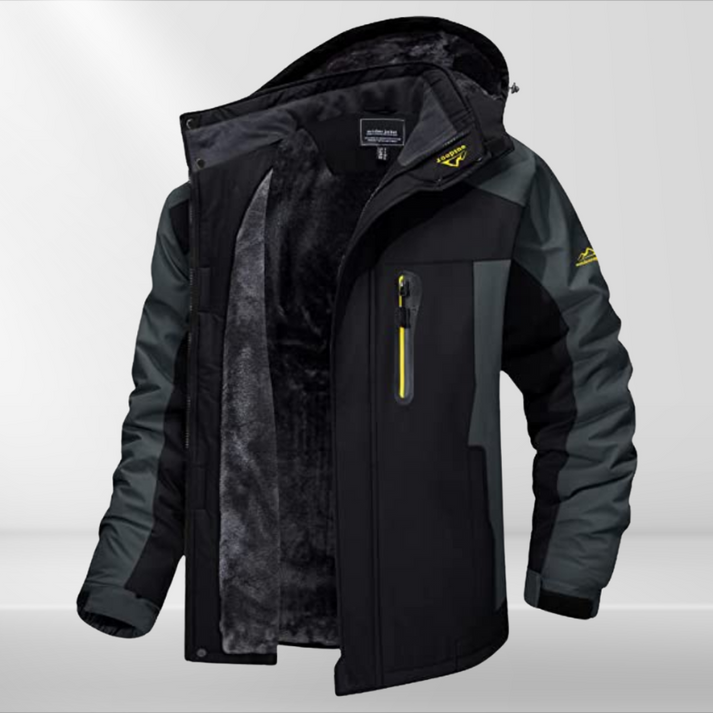 Men’s Outdoor Softshell Jacket - Windproof Hooded Design